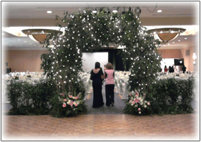 Wedding Arch Ficus Lights Image